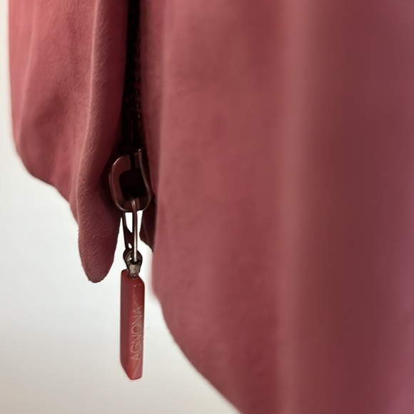 NWT AGNONA Ultra Luxury Genuine Brushed Leather Jacket - Picture 7 of 14